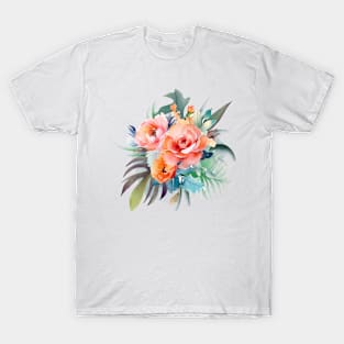 Pink watercolor roses T-Shirt